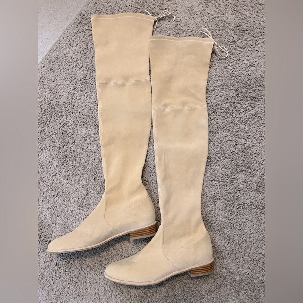 STUART WEITZMAN Lowland Bold Suede Over-The-Knee Boots size 41 (10)